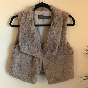 Faux fur vest